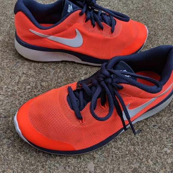 Nike Shoes | Nike Boys Youth Neon Orange Blue Sneakers 3m | Poshmark